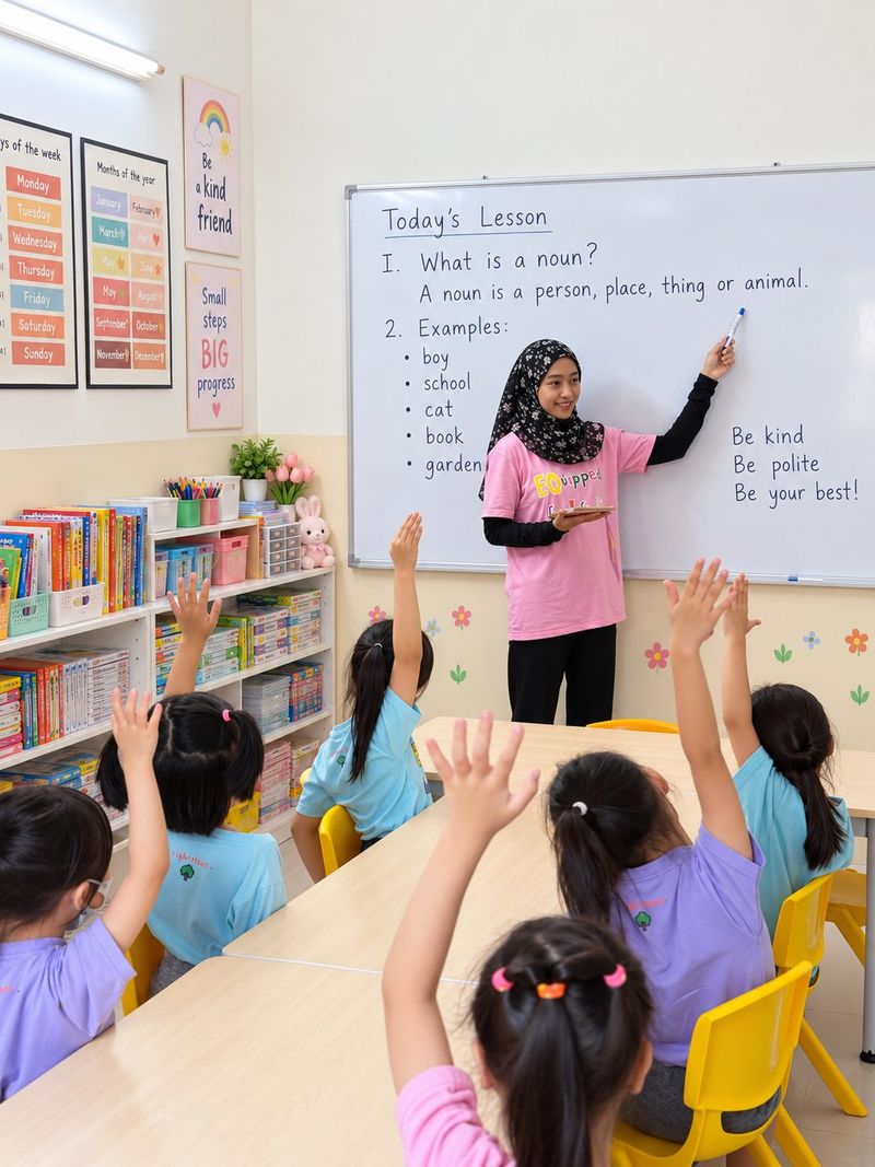 Children during an English lesson at RightStart